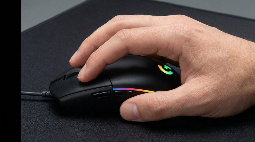 การจับเมาส์ Logitech G102 Lightsync แบบ Claw Grip