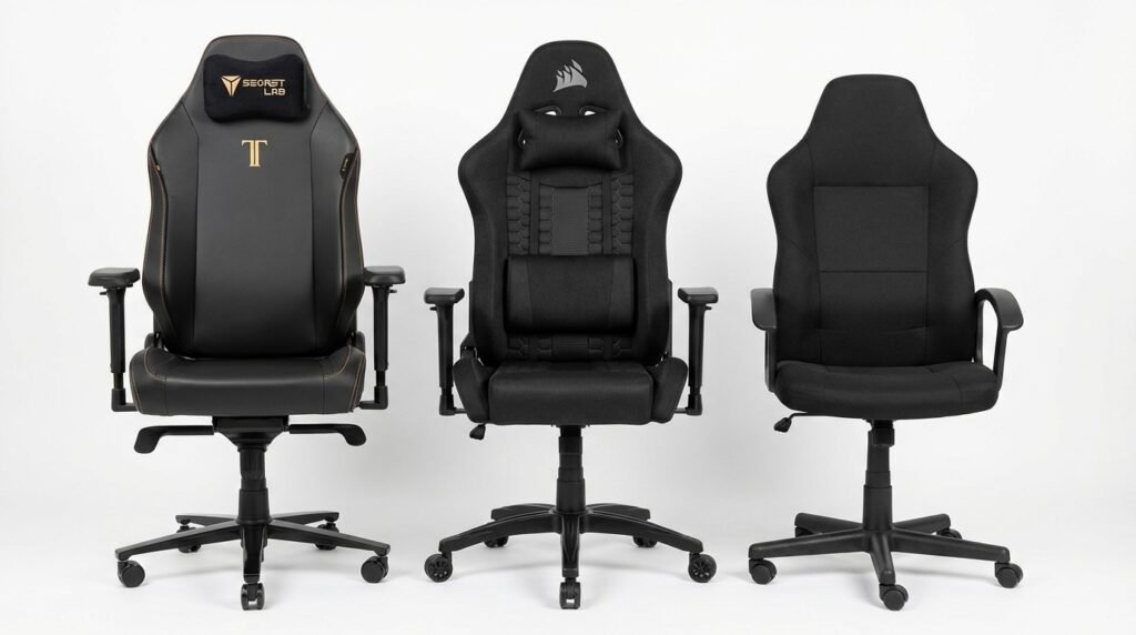 เปรียบเทียบ Corsair TC100 Relaxed กับ Secretlab Titan Evo และ TTRacing Swift X