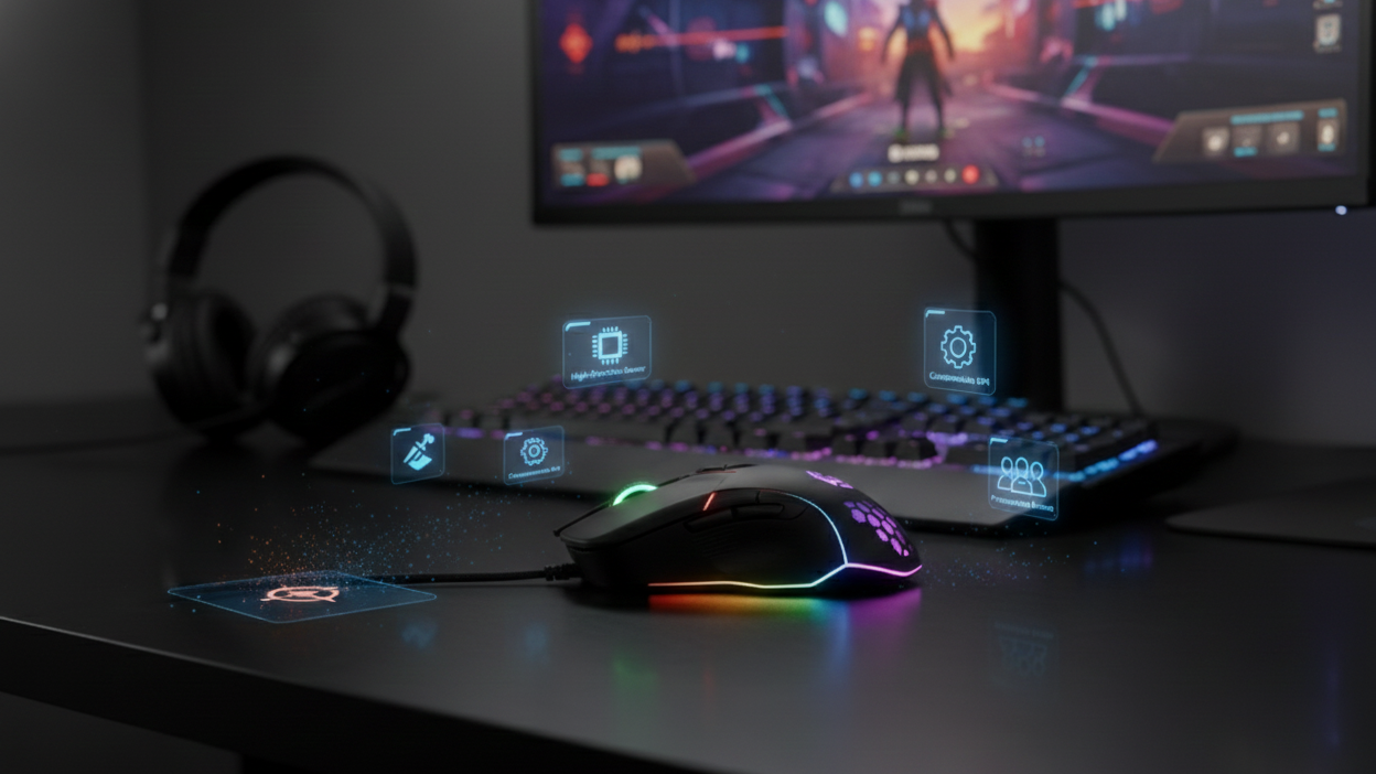 เมาส์เกมมิ่ง iwachi g2 ดีไซน์สวยฟีเจอร์ครบสำหรับเกมเมอร์