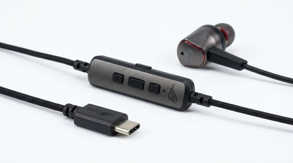 ASUS ROG Cetra II สายเคเบิล USB-C และ in-line controller