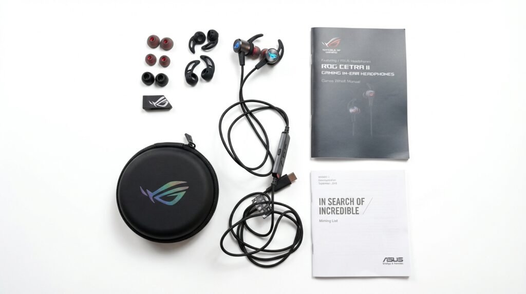 ASUS ROG Cetra II พร้อมอุปกรณ์เสริมครบชุด