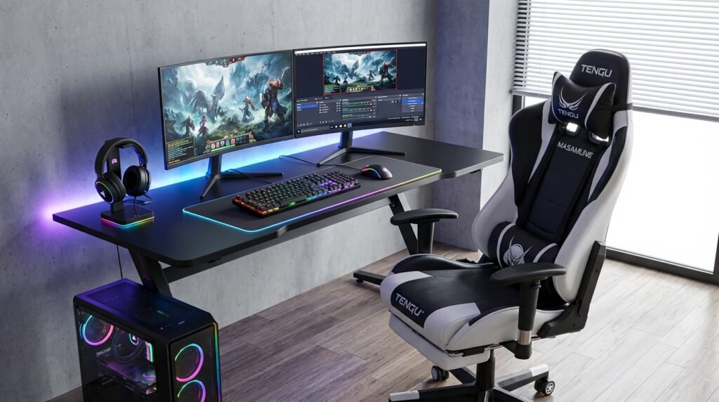 Setup เกมมิ่งพร้อม Tengu Masamune และอุปกรณ์เกมมิ่ง