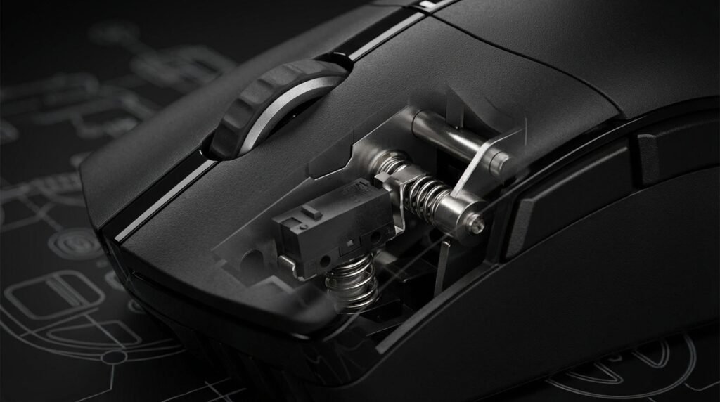 ปุ่ม QUICKSTRIKE zero gap ของ Corsair Sabre RGB Pro Wireless