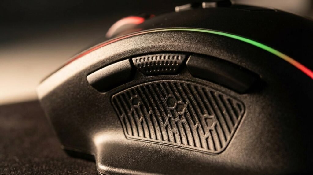 Rubberized side grips ของ Redragon M686 ป้องกันมือลื่น