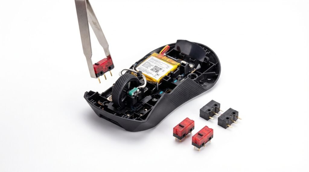 การเปลี่ยนสวิตช์ของ ROG Gladius III ด้วย hot-swap system