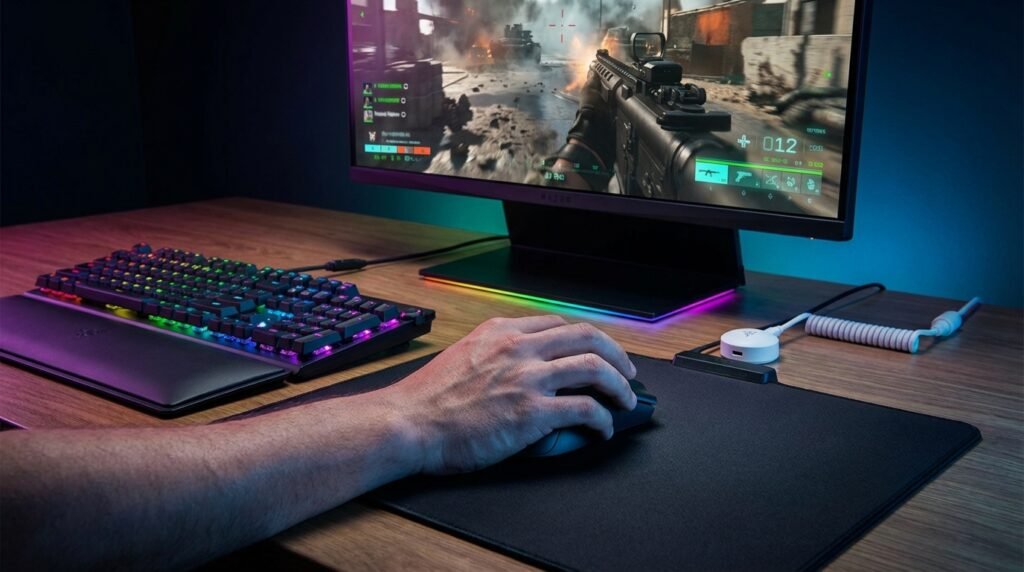 เกมเมอร์ใช้ Razer DeathAdder V4 Pro เล่นเกม Counter-Strike 2