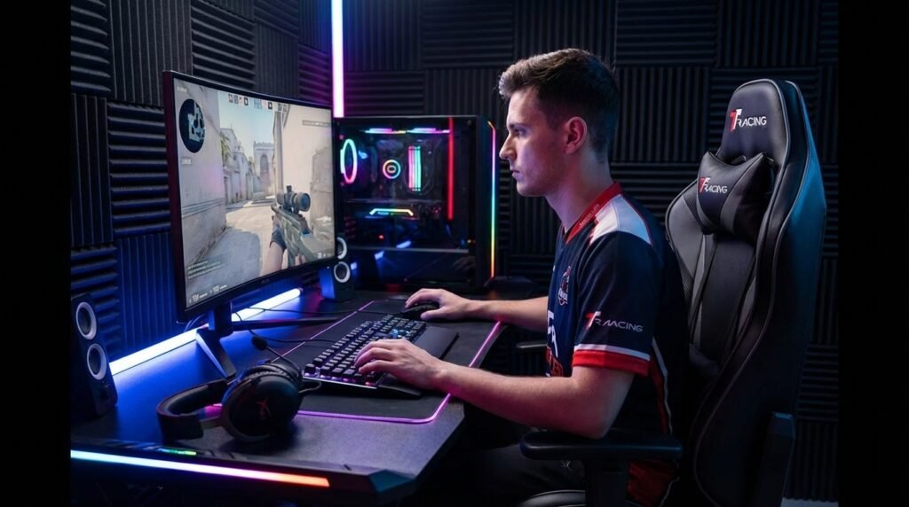 เกมเมอร์ใช้ TTRacing Swift X 2020 เล่นเกม FPS