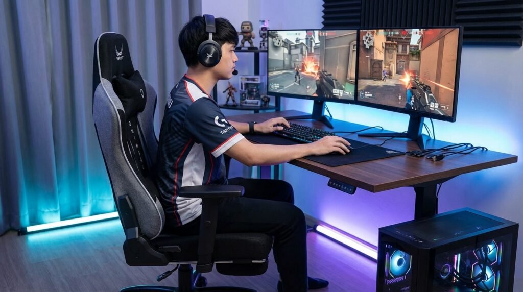 เกมเมอร์ใช้ Tengu Onimaru เล่นเกม FPS