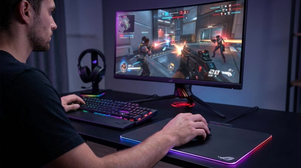 เกมเมอร์ใช้ ROG Gladius III Wireless AimPoint เล่นเกม Valorant