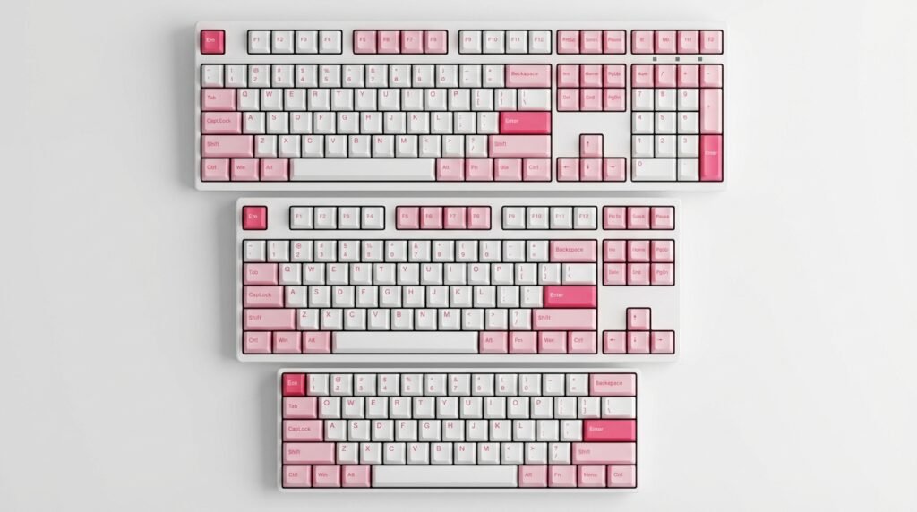 เปรียบเทียบขนาดคีย์บอร์ด Akko 3108 Plus กับขนาดอื่นๆ