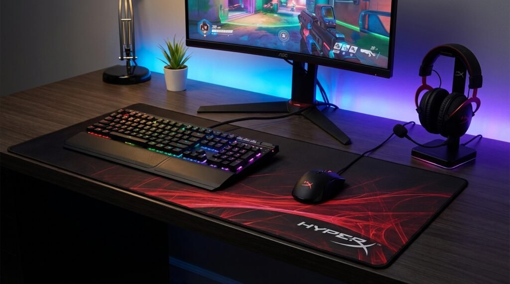 HyperX Pulsefire Mat XL บน Gaming Setup
