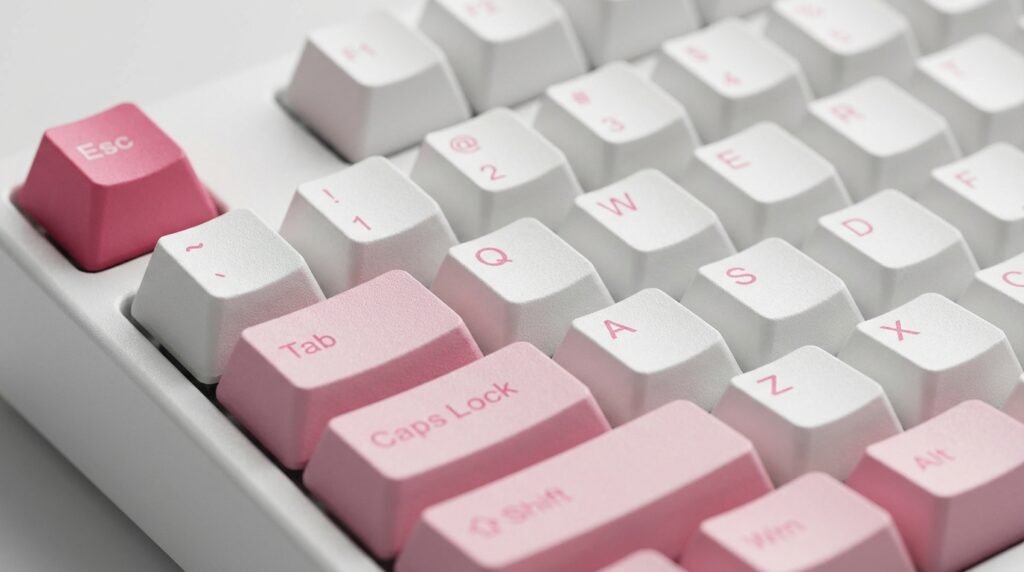 คีย์แคป PBT Double-Shot ของ Akko 3108 Plus Prunus Lannesiana