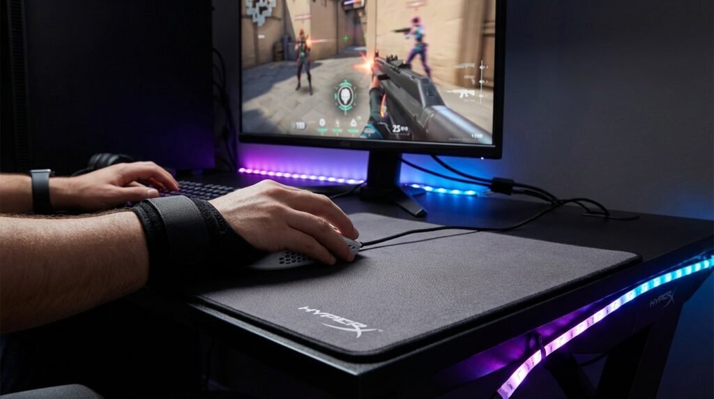 เกมเมอร์ใช้ HyperX Pulsefire Mat เล่น Valorant