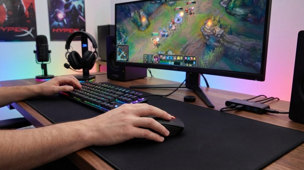 เกมเมอร์ใช้ HyperX Pulsefire Dart เล่นเกม