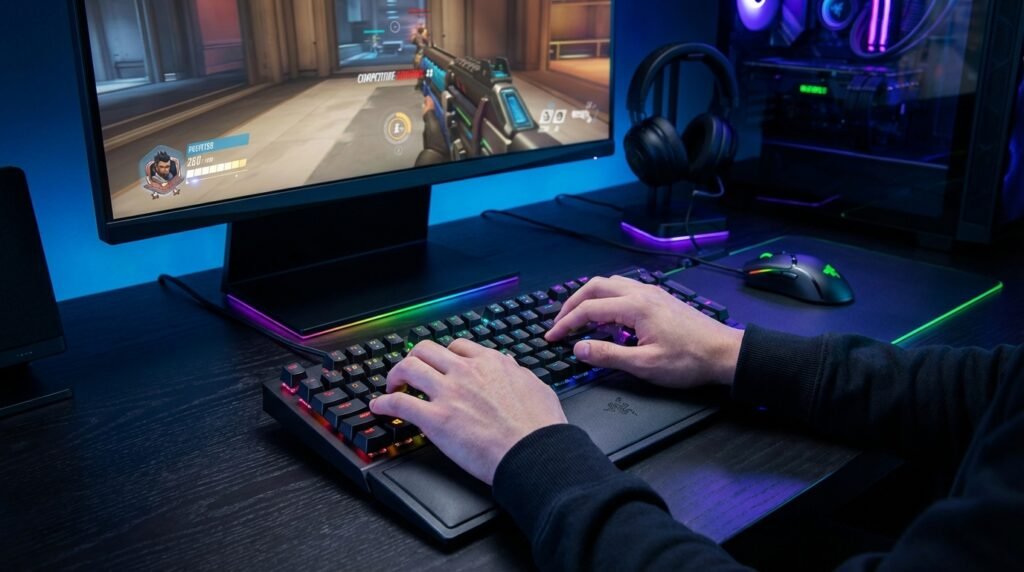 การใช้งาน Razer BlackWidow V3 เล่นเกม FPS