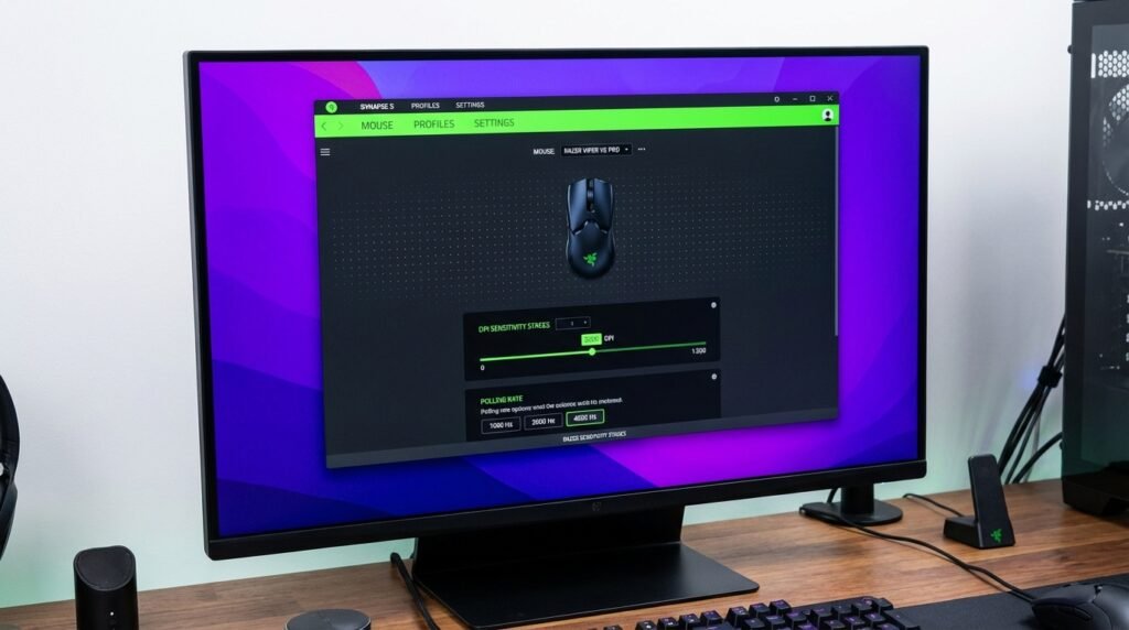 Razer Synapse 3 software interface สำหรับปรับแต่ง Viper V2 Pro