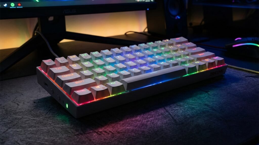 Redragon K530 Pro Draconic แสดงไฟ RGB หลากสี