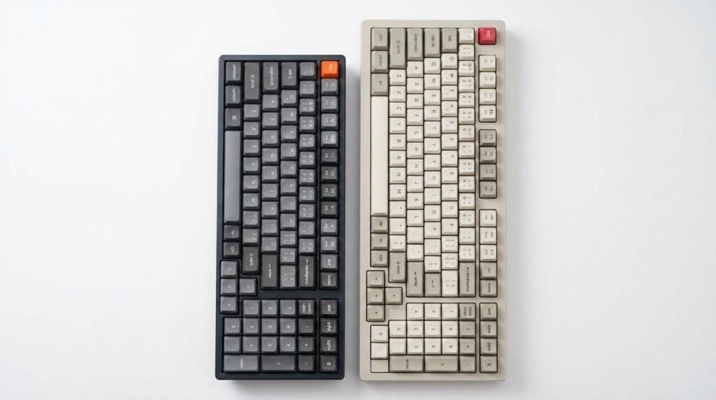 เปรียบเทียบขนาด Keychron K4 96% กับคีย์บอร์ด Full-size