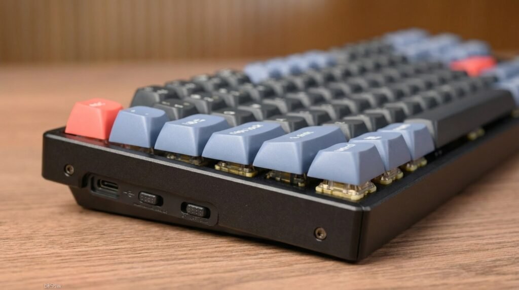 Keychron K8 Pro aluminum frame screw-in stabilizers typing angle