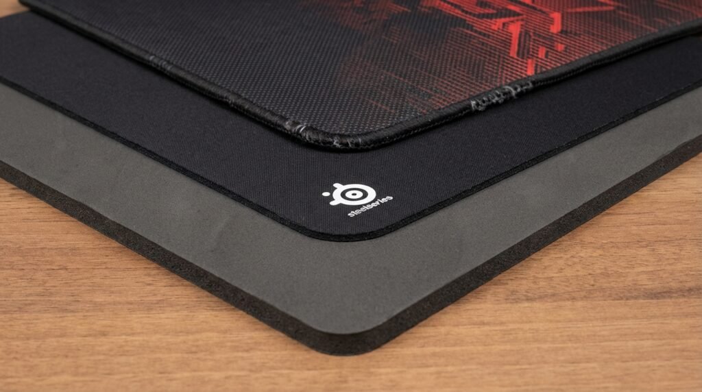 เปรียบเทียบขนาดและความหนาแผ่นรองเมาส์ SteelSeries QcK Performance กับคู่แข่ง